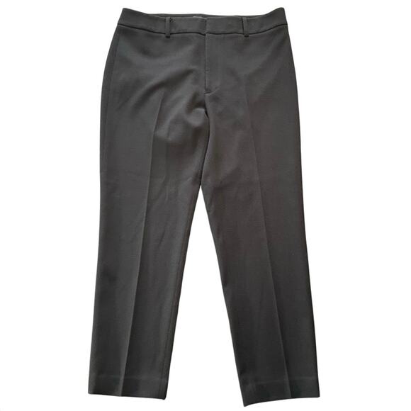 Club Monaco Black Textured Remi Slim Crop Pants Size 10 - Picture 1 of 9